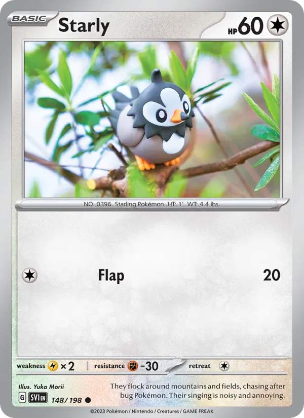 Starly Non-Holo 148/198 Scarlet & Violet Pokémon Card