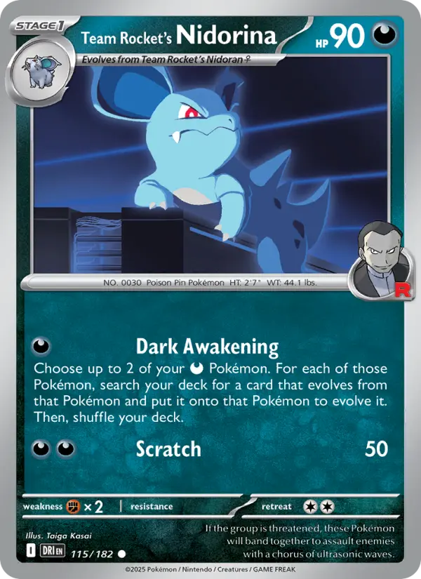 Team Rocket's Nidorina (DRI) 115