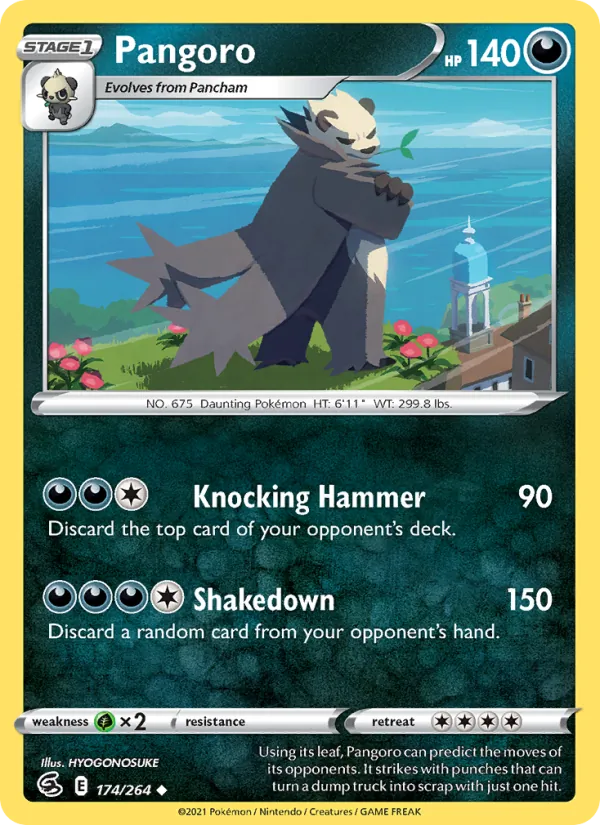 Pangoro Reverse Holo 174/264 Fusion Strike Pokémon Card