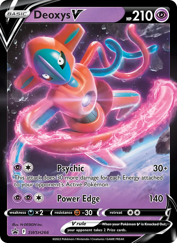 Deoxys V Holo WH266/307 SWSH Black Star Promos Pokémon Card
