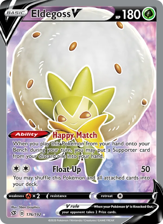 Eldegoss V Holo 176/192 Rebel Clash Pokémon Card
