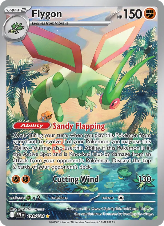 Flygon Holofoil 101/94 Phantasmal Flames Pokémon Card