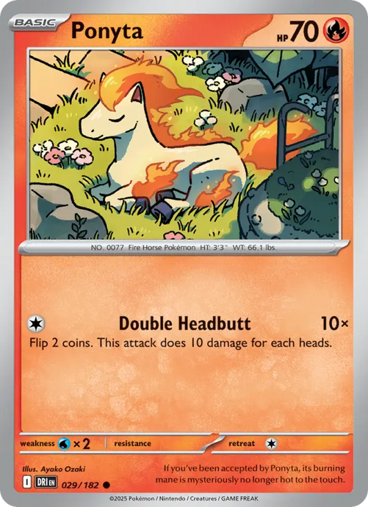 Ponyta Reverse Holo 029/182 Destined Rivals Pokémon Card