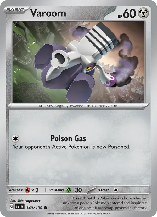 Varoom Non-Foil 140/198 Scarlet & Violet Pokémon Card