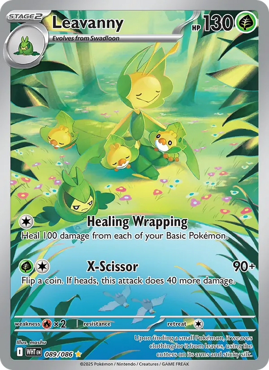 Leavanny Holo 089/86 White Flare Pokémon Card