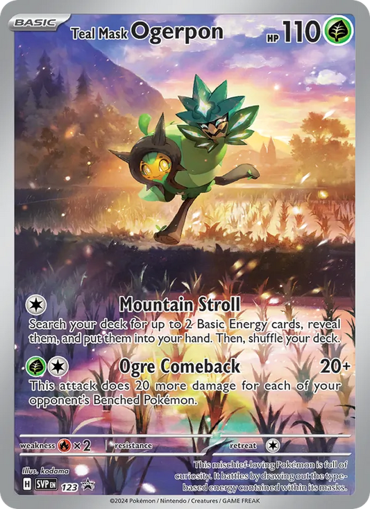 Teal Mask Ogerpon Holo 123/225 SVP Black Star Promos Pokémon Card
