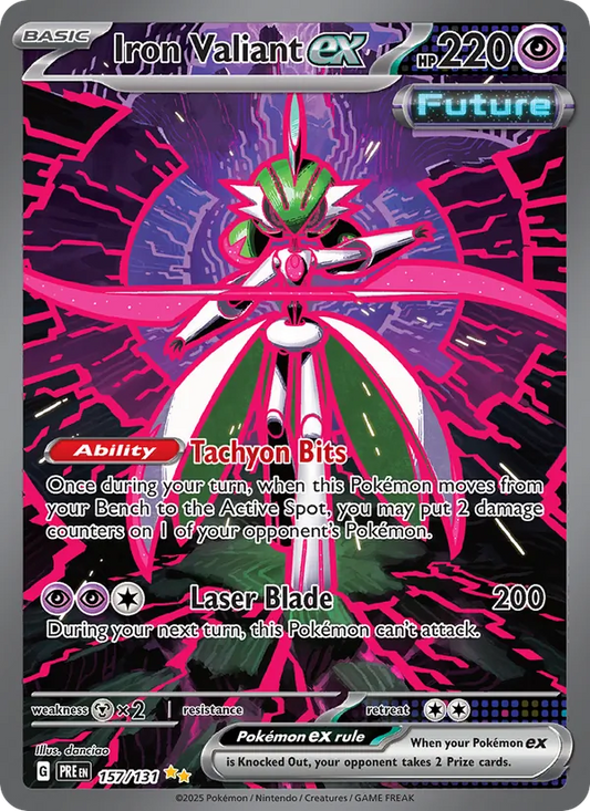 Iron Valiant ex Holo 157/131 Prismatic Evolutions Pokémon Card