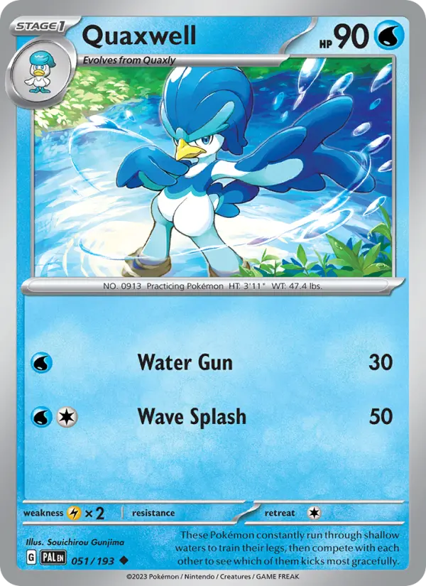 Quaxwell Non-Foil 051/193 Paldea Evolved Pokémon Card