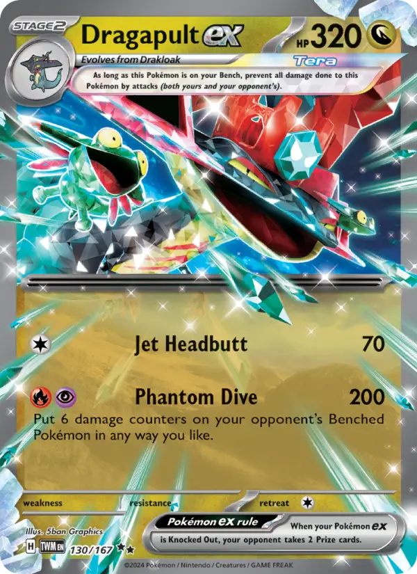 Dragapult ex Holo 130/167 Twilight Masquerade Pokémon Card