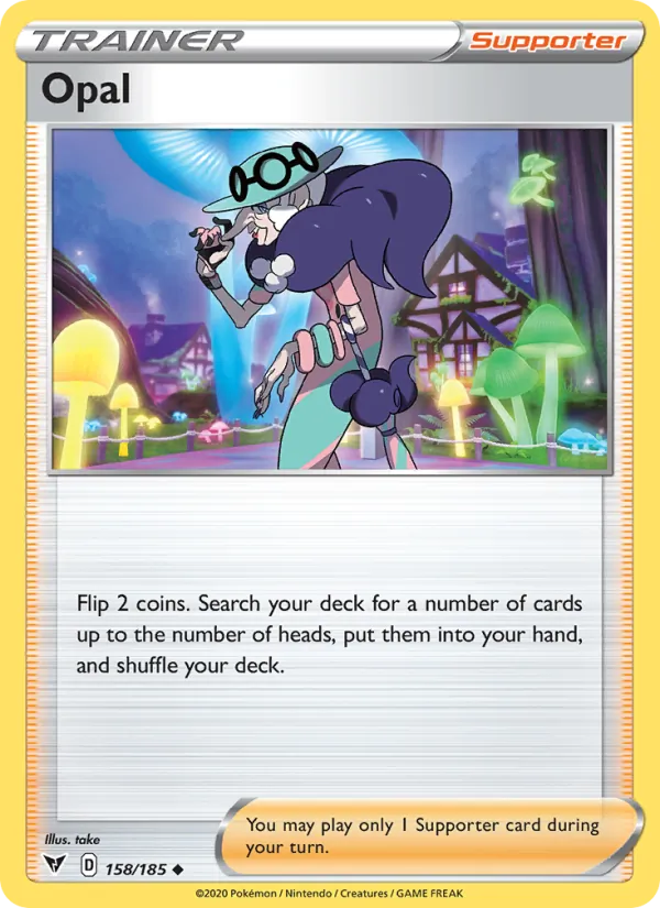 Opal Reverse Holo 158/185 Vivid Voltage Pokémon Card