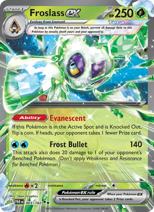 Froslass ex Holo 003/182 Paradox Rift Pokémon Card