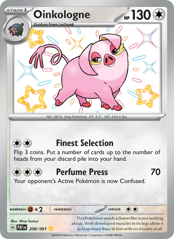 Oinkologne Holo 208/91 Paldean Fates Pokémon Card