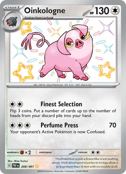 Oinkologne Holo 208/91 Paldean Fates Pokémon Card