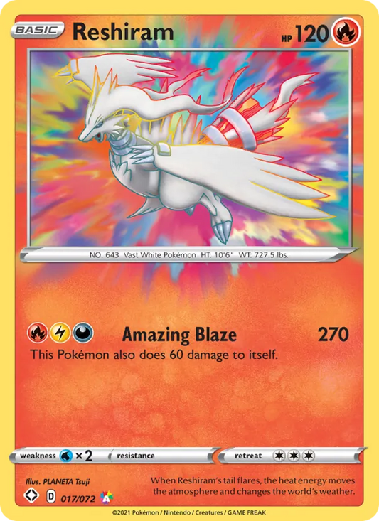 Reshiram Holo 017/72 Shining Fates Pokémon Card