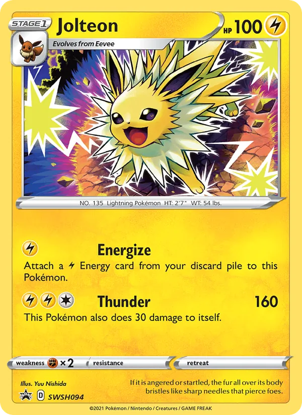 Jolteon Holo WH094/307 SWSH Black Star Promos Pokémon Card