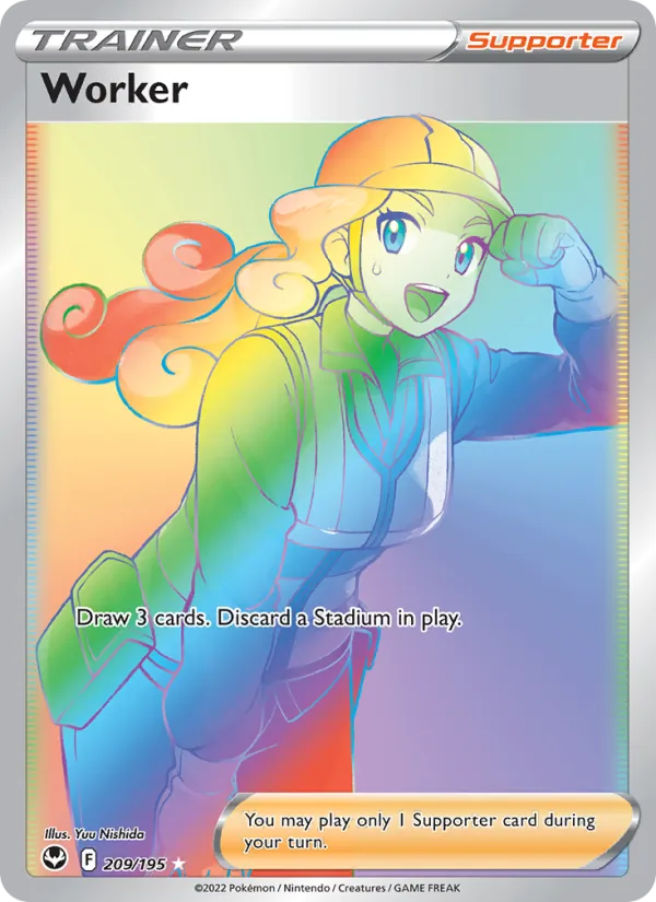 Worker Holo 209/195 Silver Tempest Pokémon Card