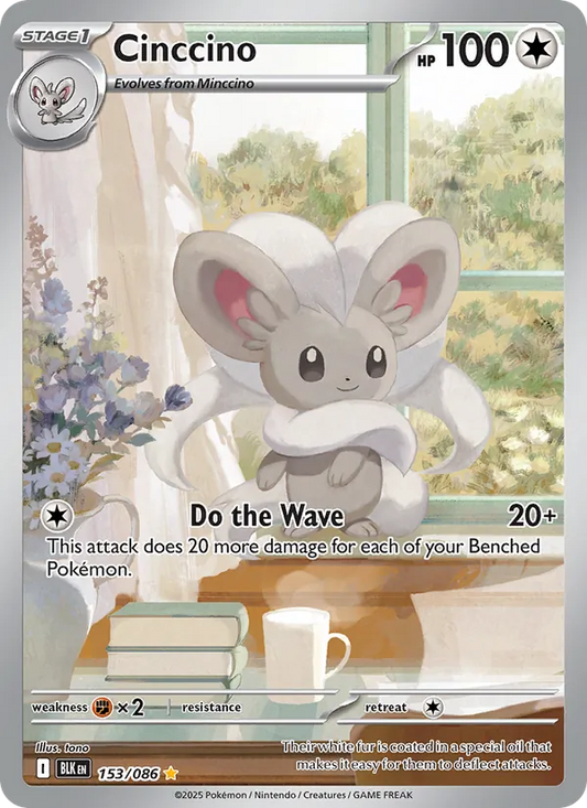 Cinccino Holo 153/86 Black Bolt Pokémon Card