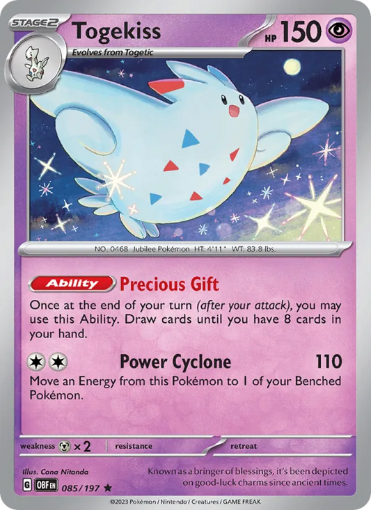 Togekiss Normal 085/197 Obsidian Flames Pokémon Card