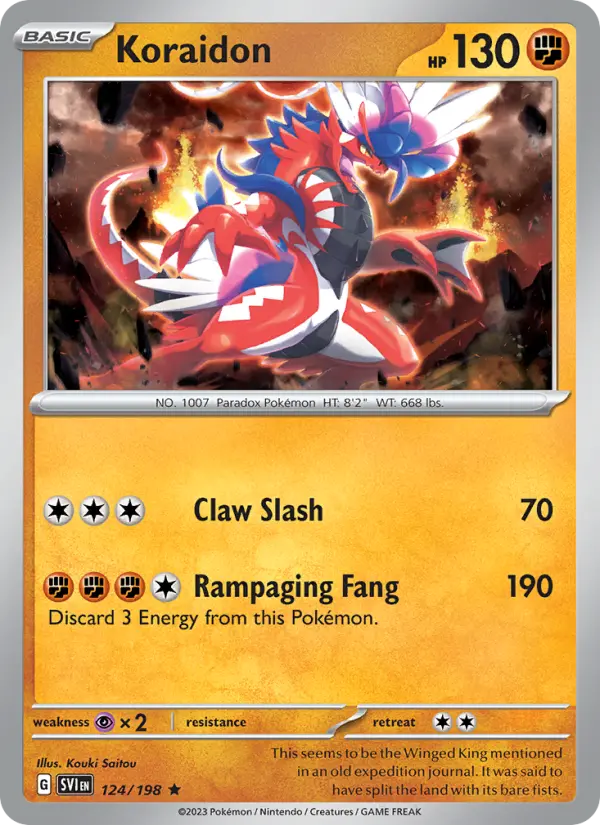 Koraidon Holo 124/198 Scarlet & Violet Pokémon Card