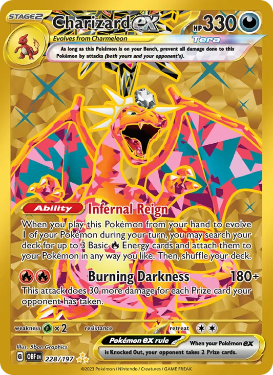 Charizard ex Holo 228/197 Obsidian Flames Pokémon Card