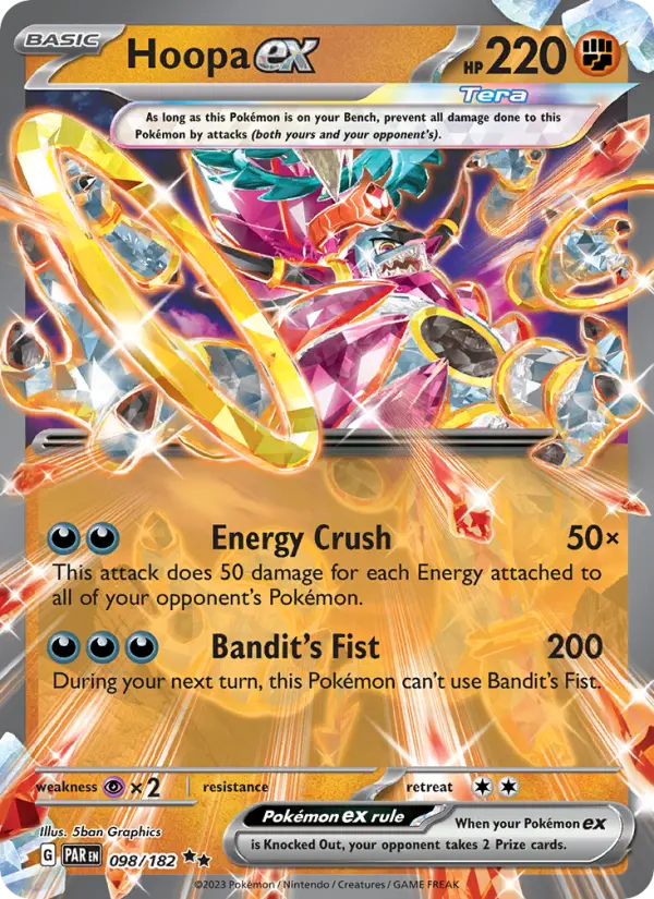 Hoopa ex Holo 098/182 Paradox Rift Pokémon Card