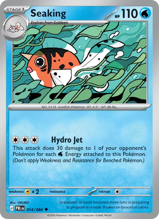 Seaking Reverse Holo 014/84 Pitch Black Pokémon Card
