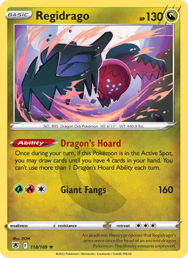 Regidrago Reverse Holo 118/189 Astral Radiance Pokémon Card