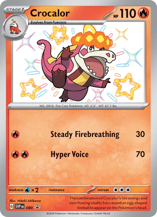 Crocalor Holo 080/225 SVP Black Star Promos Pokémon Card