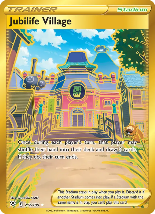 Jubilife Village Holo 212/189 Astral Radiance Pokémon Card