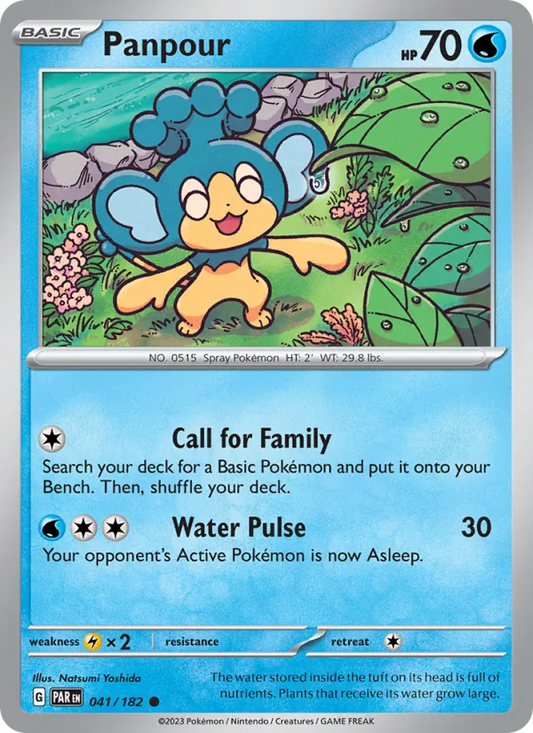 Panpour Normal 041/182 Paradox Rift Pokémon Card