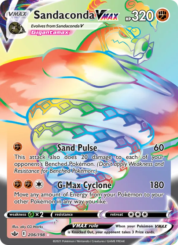 Sandaconda VMAX Holo 206/198 Chilling Reign Pokémon Card