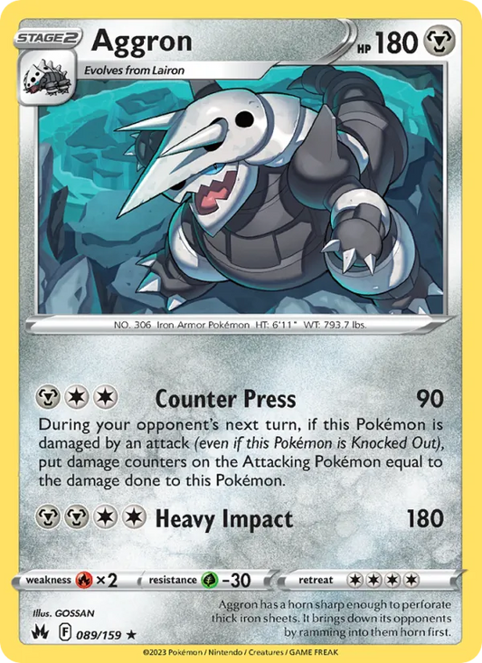 Aggron Holo 089/159 Crown Zenith Pokémon Card