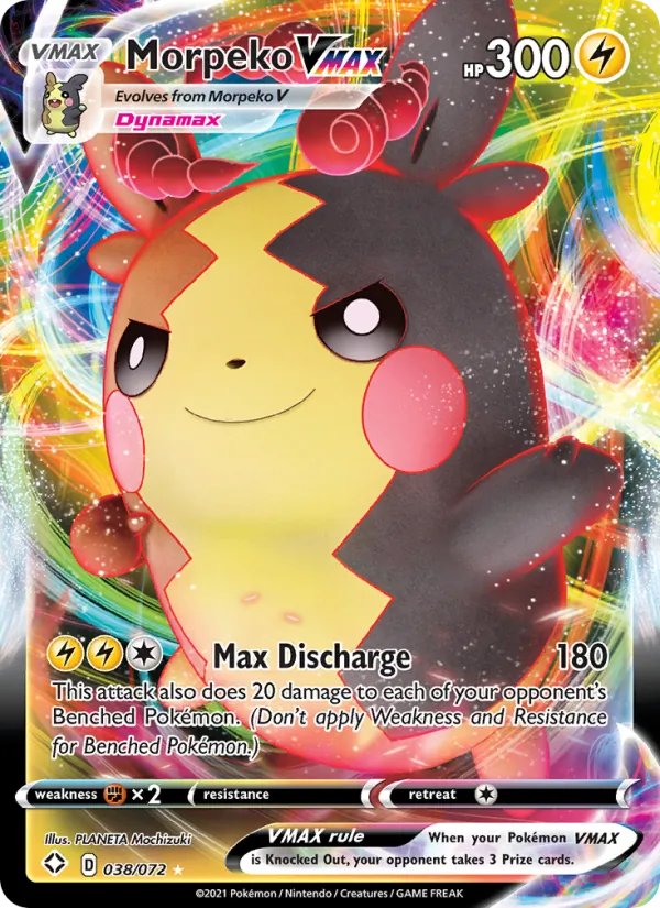 Morpeko VMAX Holo 038/72 Shining Fates Pokémon Card
