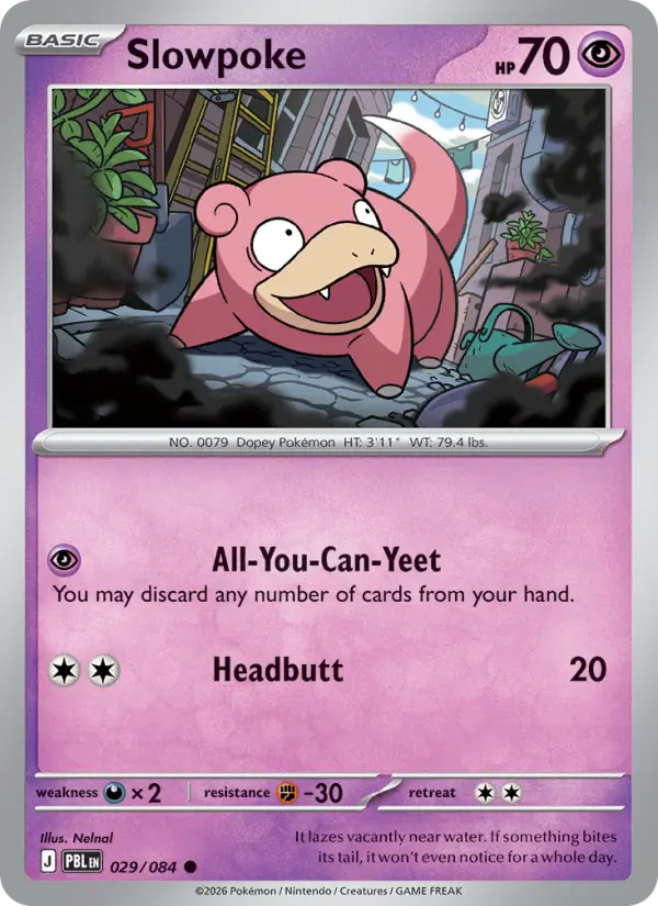 Slowpoke Reverse Holo 029/84 Pitch Black Pokémon Card