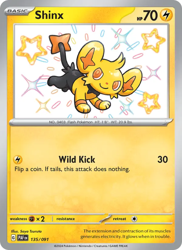 Shinx Holo 135/91 Paldean Fates Pokémon Card