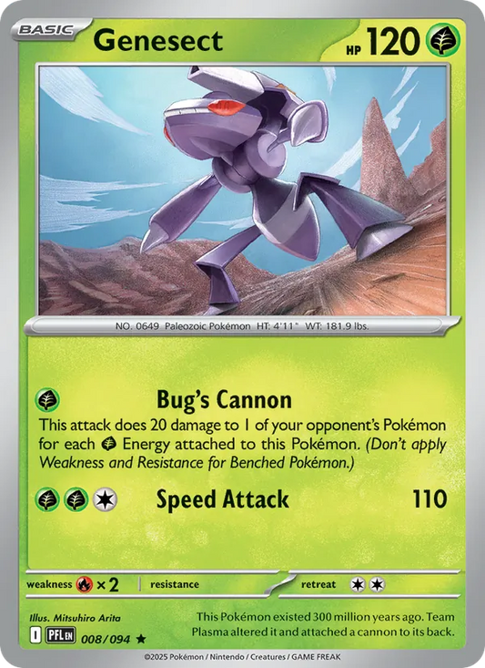 Genesect Holofoil 008/94 Phantasmal Flames Pokémon Card