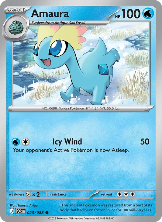 Amaura Non-Holo 023/88 Perfect Order Pokémon Card