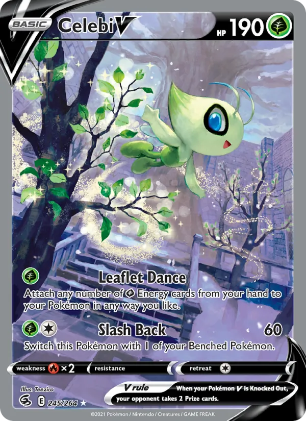 Celebi V Holo 245/264 Fusion Strike Pokémon Card