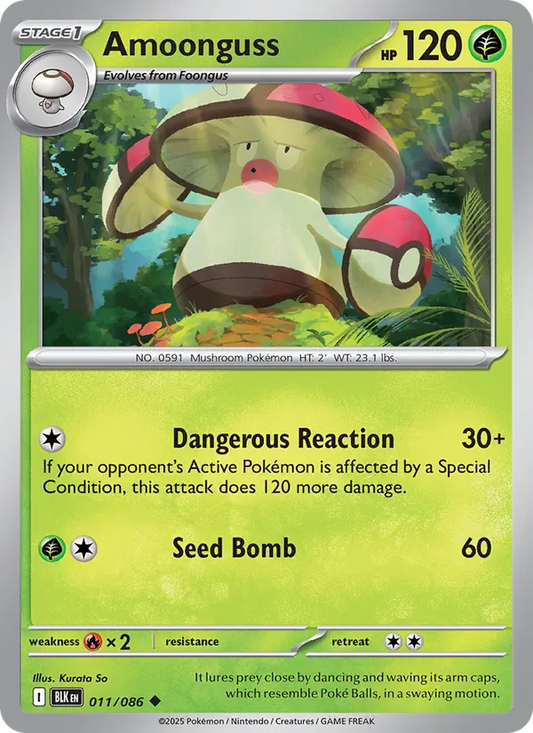 Amoonguss Normal 011/86 Black Bolt Pokémon Card