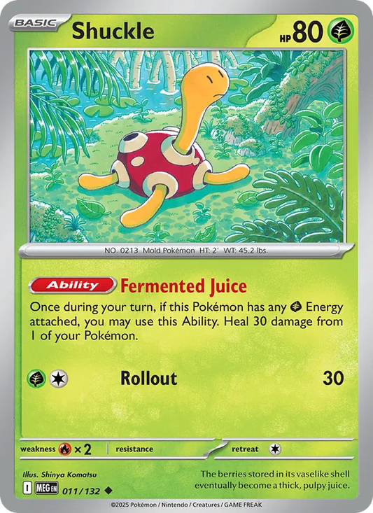 Shuckle Normal 011/132 Mega Evolution Pokémon Card