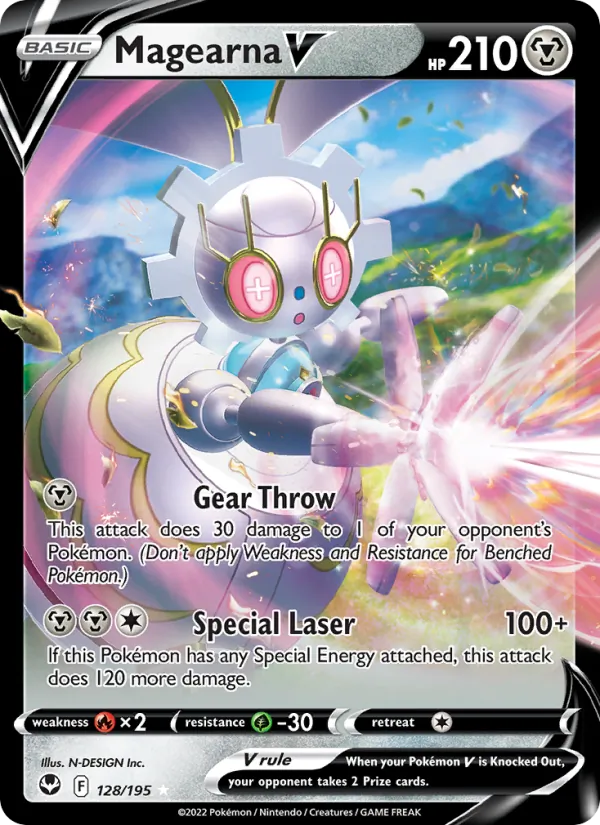 Magearna V Holo 128/195 Silver Tempest Pokémon Card