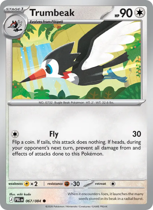 Trumbeak Reverse Holo 067/84 Pitch Black Pokémon Card