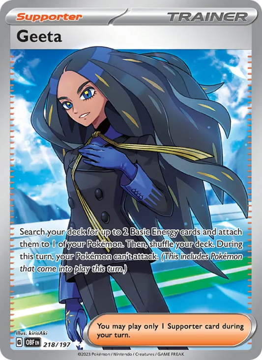 Geeta Holo 218/197 Obsidian Flames Pokémon Card