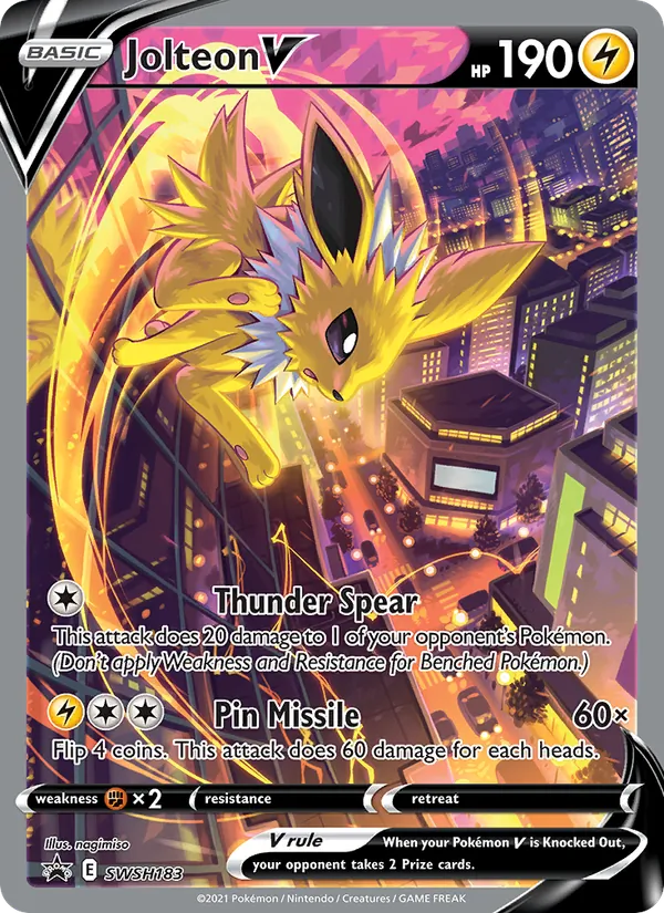 Jolteon V Holo WH183/307 SWSH Black Star Promos Pokémon Card
