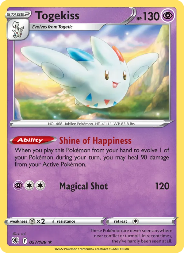 Togekiss Reverse Holo 057/189 Astral Radiance Pokémon Card
