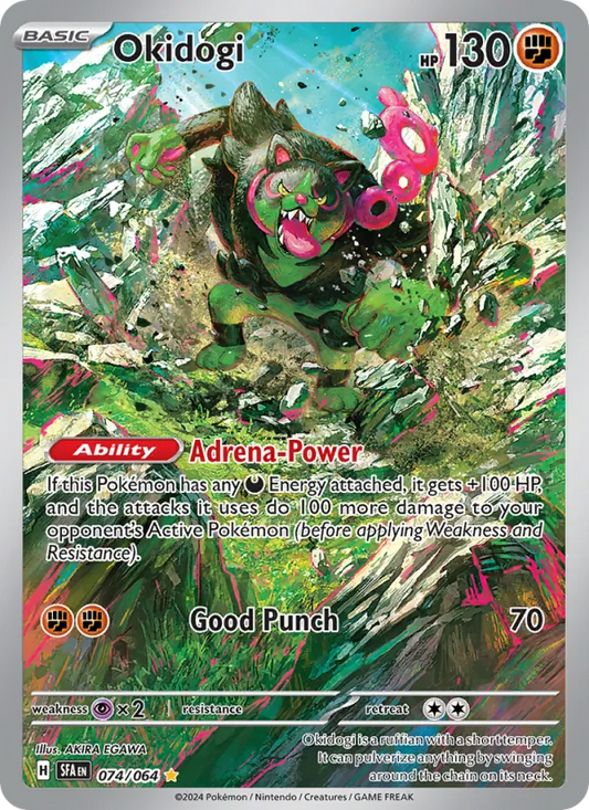 Okidogi Holo 074/64 Shrouded Fable Pokémon Card