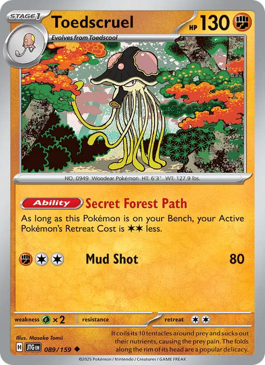 Toedscruel Normal 089/159 Journey Together Pokémon Card