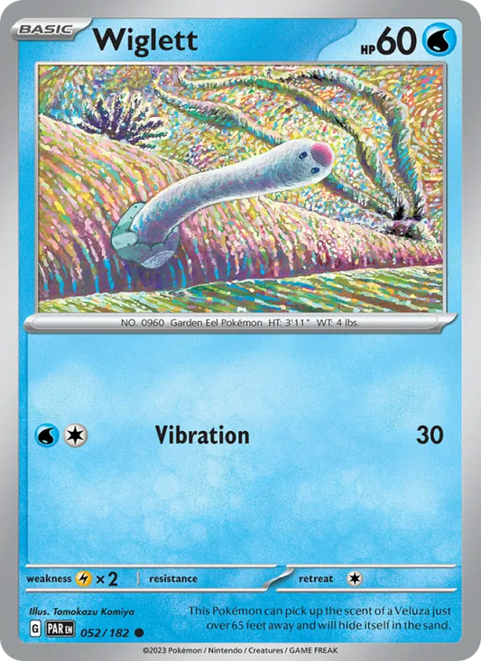 Wiglett Normal 052/182 Paradox Rift Pokémon Card