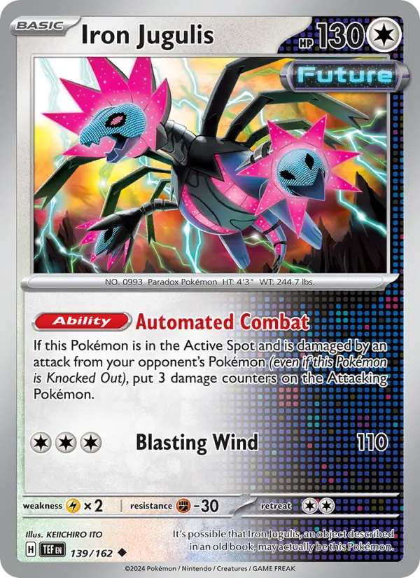 Iron Jugulis Reverse Holo 139/162 Temporal Forces Pokémon Card