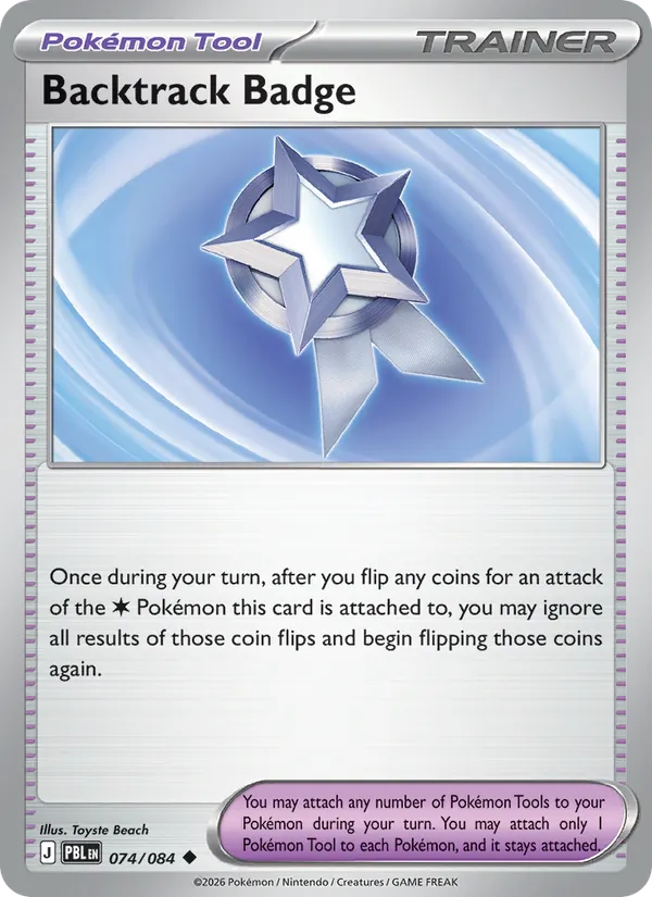 Backtrack Badge Non-Holo 074/84 Pitch Black Pokémon Card